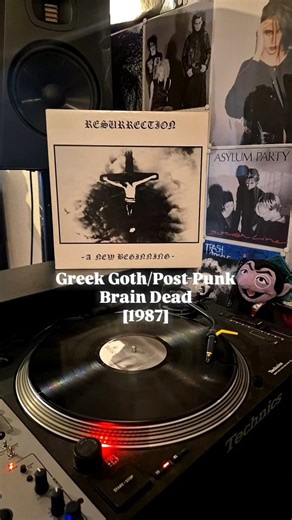 Brain Dead [🇬🇷/1987] The band from Athens, Greece, was also known as The Braindead. The song was recorded in 1987 but released on the British compilation "Resurrection - A New Beginning", alongside other Goth, Post-Punk, New Wave, and Punk bands, in 1990. They are currently called The Virgin Web. . . . #braindead #postpunk #gothrock #vinyl #vinylcommunity | DJ Epitaph