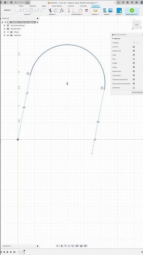 Fusion 360 Sketches - Line, Arc, Tangent, Equal, Parallel, and Angle
