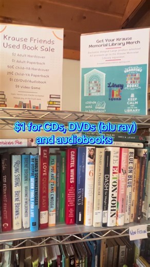 Tiny library, big selection! 🤠🎶 #grandrapids #thrifting #deals #books #music