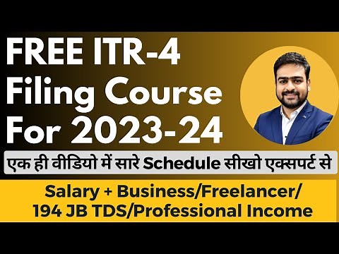ITR 4 Filing Online 2023-24 | 194J & 194 JB Income Tax Filing | ITR 4 Filing 2023-24 | Nil ITR-4