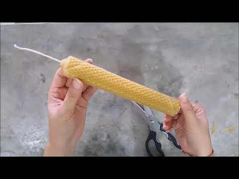 How to make candles with beeswax sheet