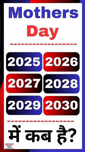 Mothers Day 2025, 2026, 2027, 2028, 2029, 2030 Date | Mother's Day Kab Hai
