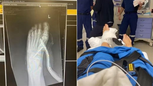 Chilling footage spider drops onto baby