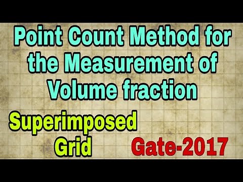 Point count method for estimating the volume fraction of a constituent or Phase//superimposed grid