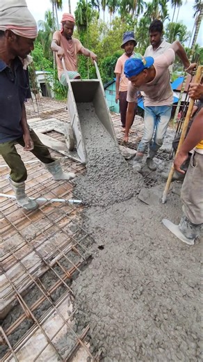 building concrete slab casting #slabcasting #construction #concretework