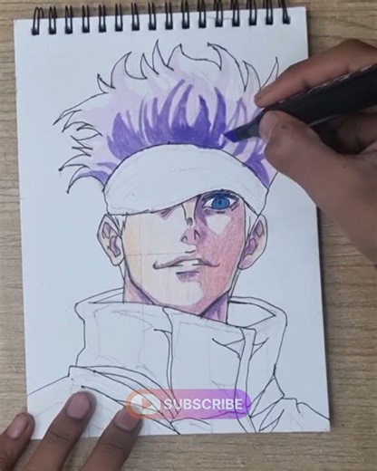 gojo satoru || drawing #drawing #stepbystep #jjk #gojosatoru #gojosatoruedit #gojo #animedrawing