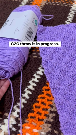 C2C throw is in progress. Using big twist yarn. #crochet #crochetlove #crochetinspiration #BlanketsOfLove | Omari