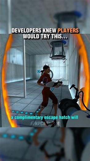 Developers Already Knew Players would do this… #portal2 #shorts