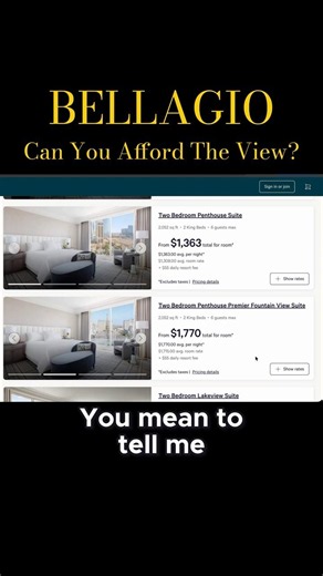 BELLAGIO: When You're Rich, But Not Rich ENOUGH -- Not all Penthouse Suites are equal in Las Vegas!