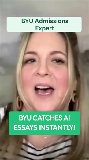 BYU admissions coach warns: they WILL catch your AI essays & can rescind offers even after acceptance. Don't risk it #BYUadmissions #collegeessays #BYUapplication #admissionscoach #collegetips #BYU