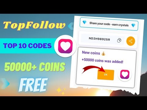 Top follow app unlimited coins 2025 😱 | top follow promo code today | top follow coupon code today