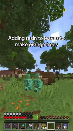 Orange Trees #minecraft #minecraftbedrock #minecraftbuild #minecraftmemes #minecrafter