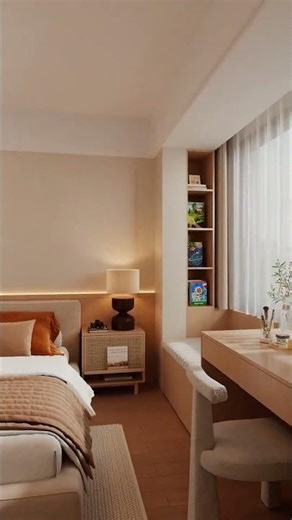 Bedroom Bay Window Design #Bay Window Dressing Table #Master Bedroom Design #Design Case Sharing