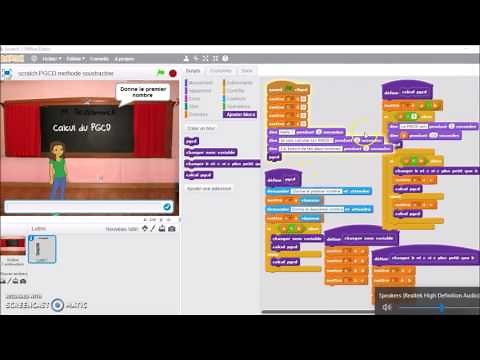 SCRATCH PGCD methode soustractions successives