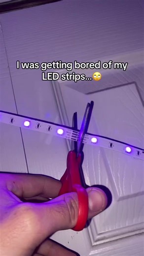 Transform any space with colorful LED strip lighting magic🤩🌈 #LEDStr...