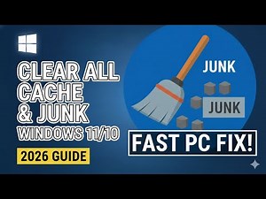 CLEAR ALL CACHE & JUNK from Windows 11/10 (2025 Guide) - 🚀 FAST PC FIX