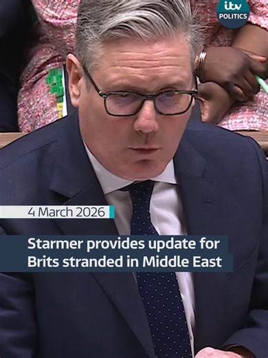 Prime Minister Keir Starmer provides and update for Britons stranded in the Middle East amid the conflict involving Iran, the US and Israel #politics @itvnews