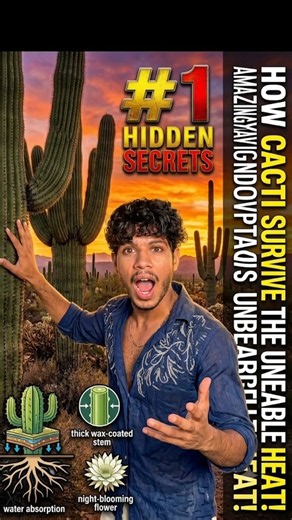 how cactus 🌵 survive on desert hidden facts 🏜️ #3danimation #facts #viral #trending #shorts
