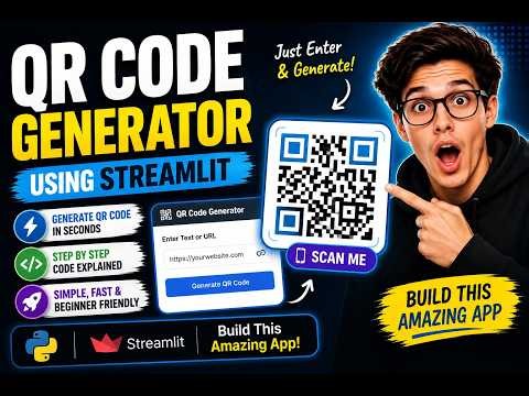 Build a QR Code Generator App in Python Using Streamlit | Beginner Project