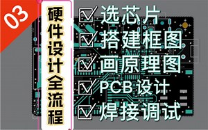 1个好的硬件电路是如何设计的？全流程：选芯片/搭框图/画原理图/PCB设计/焊接调试 Back2School 第3讲