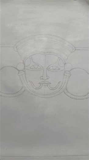 let's paint mural painting of theyyam...outline-part 1.#art #acrylicpainting #muralpainting