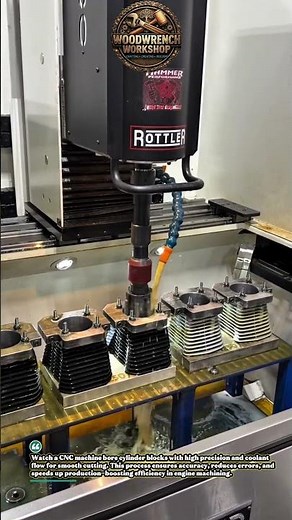 CNC Cylinder Boring Process – Precision Engine Machining in Action!