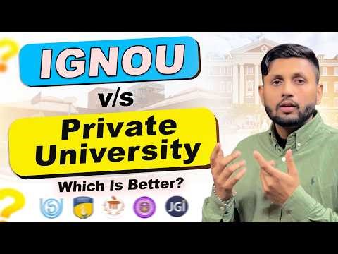 IGNOU vs Private Universities (Online/Distance) | Which Is Better in 2026? | Online vs ODL Study