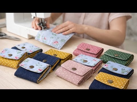 🔥 A wallet made from scrap fabric in 15 minute! An easy tutorial