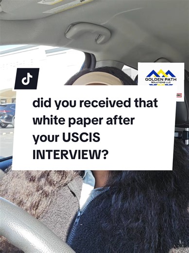 did you received that white paper after your USCIS INTERVIEW? Reach out to Immigration Help 101 (Golden Path Solutions LLC): 📧 Email: immigrate.help101@gmail.com 📞 Phone: 417-213-1452 🌐 Website: https://www.immigratehelp101.com/ 📲 Join us on YouTube @ImmigrationHelp101 and TikTok/Instagram @goldenpathsolutions! #uscisinterview #waitinggame #immigration #goldenpathsolutionsllc #immigrationconsultant