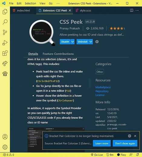 Best Vs Code Extension for Html & CSS | CSS Peak Extension | #shorts #vscode #meltango #html #css