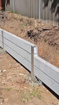 Concrete sleeper retaining wall, retaining wall construction, how to build a retaining wall sleeper