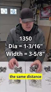 U-Joint Comparison - What do the Sizes Mean