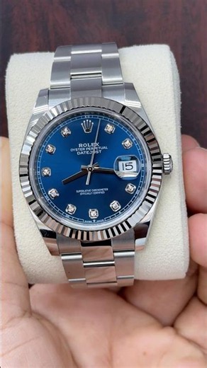 The Rolex Date Just 41 mm Blue Diamond Dial #rolex #luxurywatches #watch #thewatchpreserve