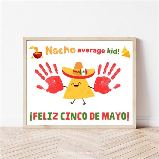 Cinco De Mayo Craft Cinco De Mayo Handprint Activity Printable Kids Baby Toddler Handprint Art 5 De Mayo DIY Cinco De Mayo Card Mexico - Etsy
