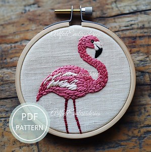 Flamingo, Animal, Files, Downloadable, Digital Download, Embroidery Designs, Hand Embroidery Patterns, Templates, for Beginners - Etsy Canada