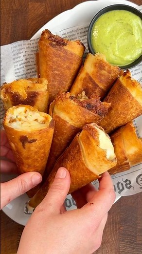 Crispy Cheesy Beef Cones