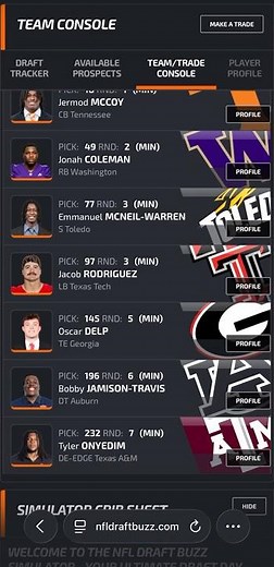 Bryson’s Vikings 2026 NFL Mock Draft Simulator