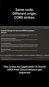 Oracle APEX Free Tier URL changed! | Oracle APEX just changed domains 👀#orclapex #oracleapex