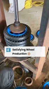 Watching this machine press rims in tires is strangely satisfying. | Interesting Engineering