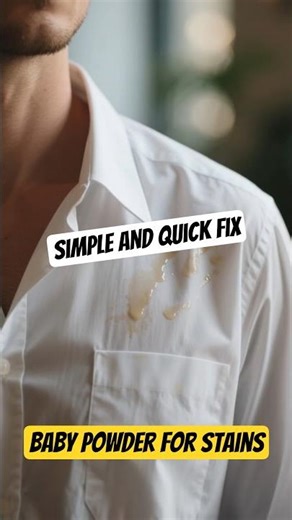 Remove Oil Stains with Baby Powder!