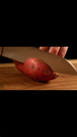 Perfect Sweet Potato Slicing 🔪 Ultra HD ASMR #asmr #satisfying #relaxing #ai #fruit