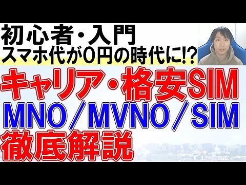 キャリア・格安SIM・SIMカードとは？初心者入門講座