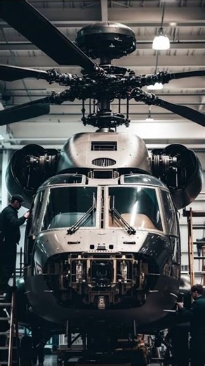 Giant 3× Helicopter Engine Installation— Powerful Factory Assembly Process !