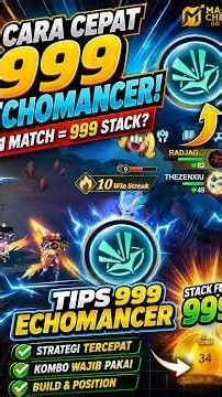 Tips 999 Echomancer Dengan cepat #MCGGIDCreators #MagicChessGoGo #MCGG #radjagogotiktok #MCGGSeason7