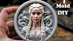 Making silicone mold of Daenerys with dragons DIY tutorial