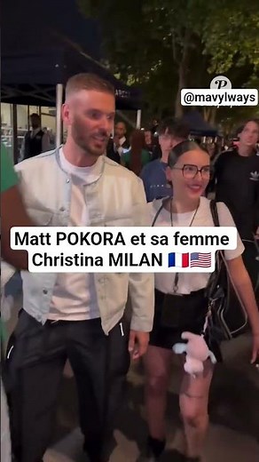 Matt POKORA et sa femme au concert de DRAKE #mattpokora #christinamilian #france #paris #monaco