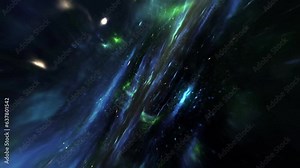 Universe warping, time travel, multiverse, alien background. Seamless Loop