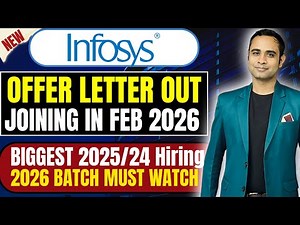 Infosys Offer Letter Released | Joining in Feb 2026 | Batch 2026 Must Watch | Biggest 2025/24 hiring