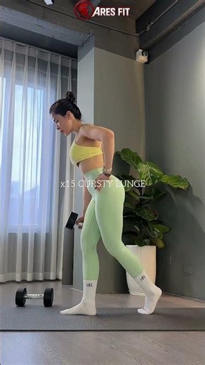 RDL Twist & Curtsy Lunge🍑The BEST Dumbbell Glute Exercises