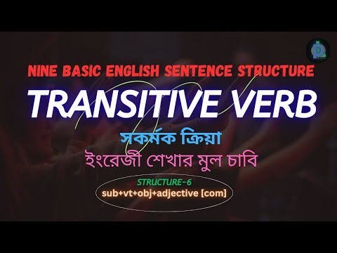 Transitive Verb | Structure 6 | Nine Basic Sentence Structures | English Grammar। pronoblish